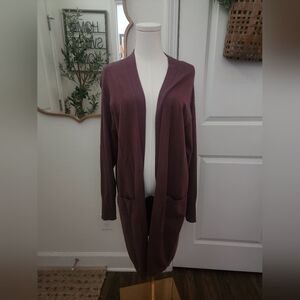 Express Women's Purple Cardigan Duster